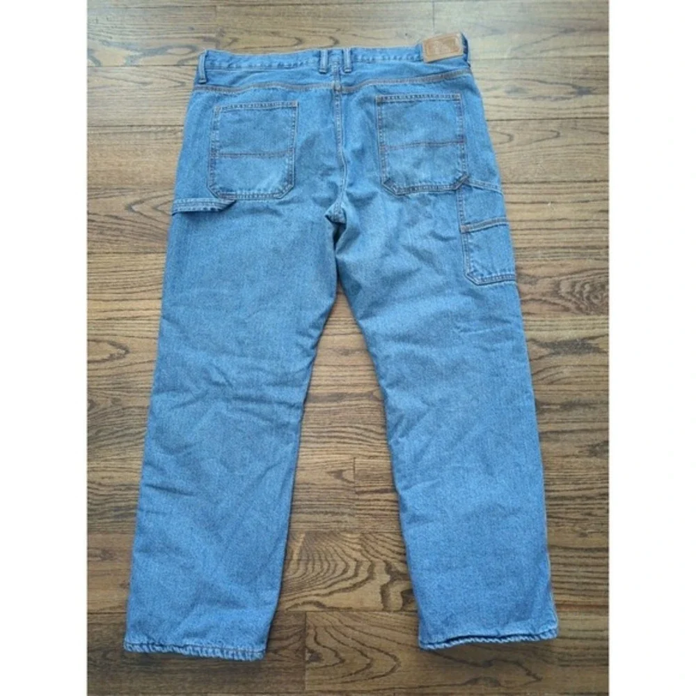 C.E. Schmidt Workwear Fleece Lined Carpenter Denim Jeans Size 40x34 Hammer Loop‎